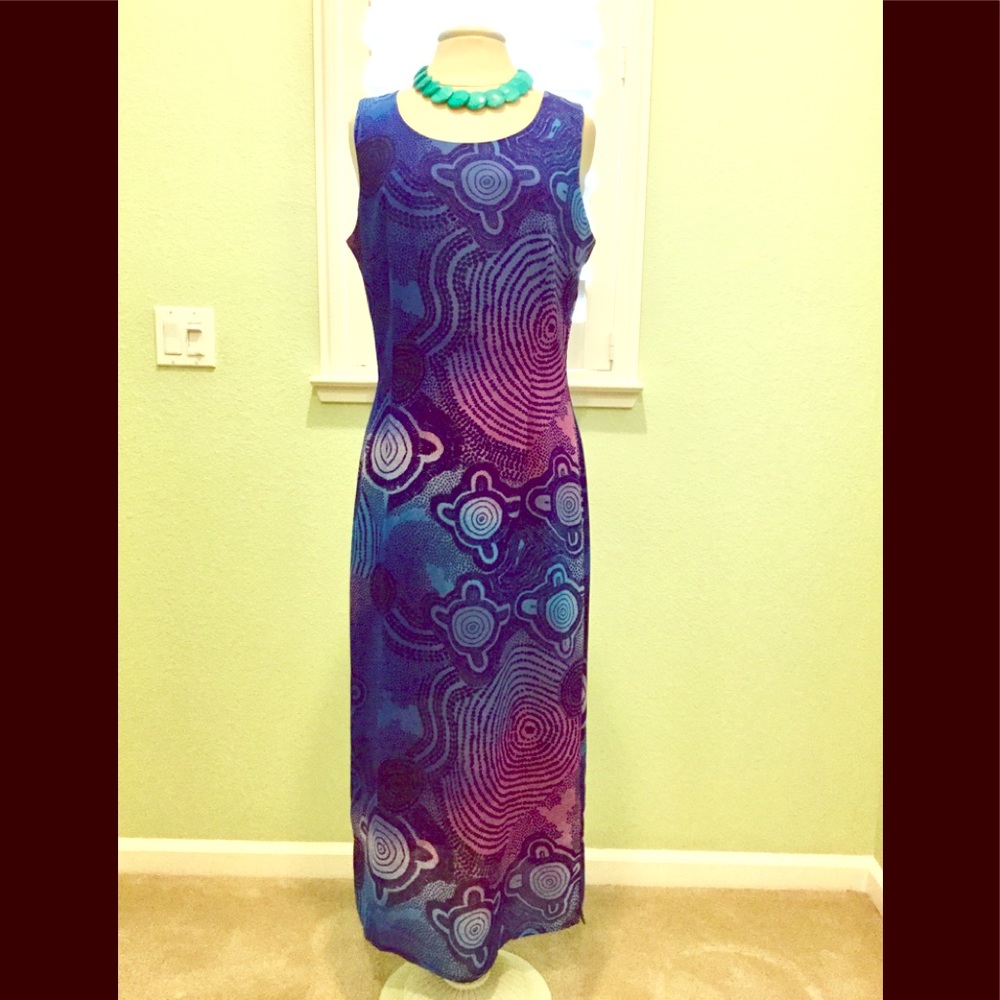 Imagio     Shades  of Blue and Purple Sheath Dress